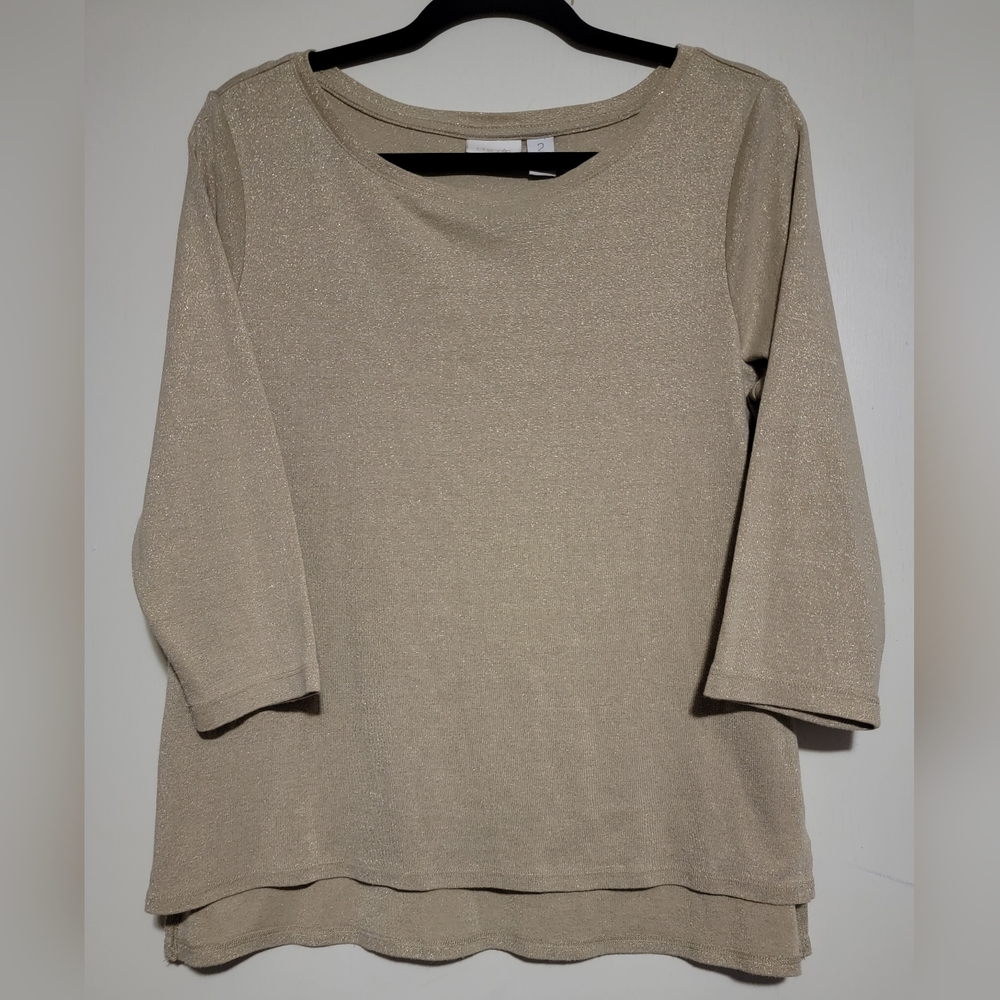 Chico's Beige 3/4 length shirt